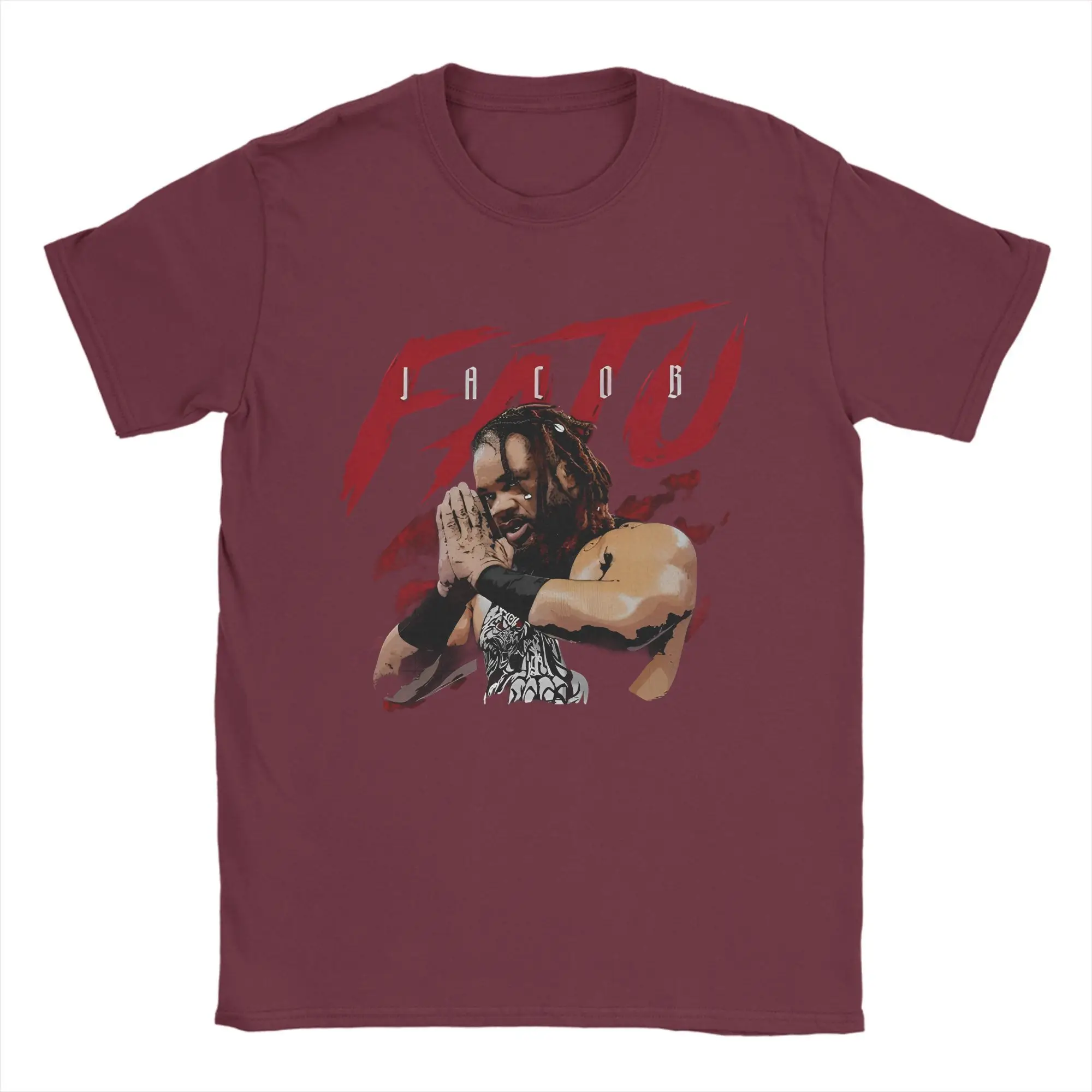Unisex Jacob Fatu Grunge Style Cotton T-Shirt - Cool Short Sleeve Round Collar Tee