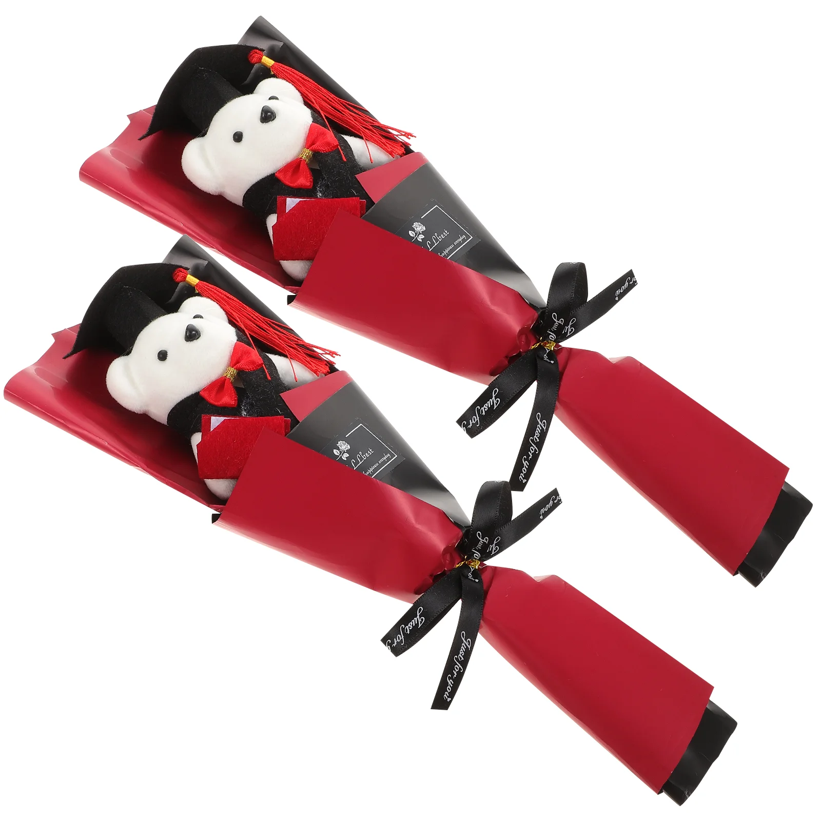 

Graduation Bouquet Plush Flower Gift Stuffed Decor Bears Class Mini Rose Flowers Grad Supply Gifts Bouquets