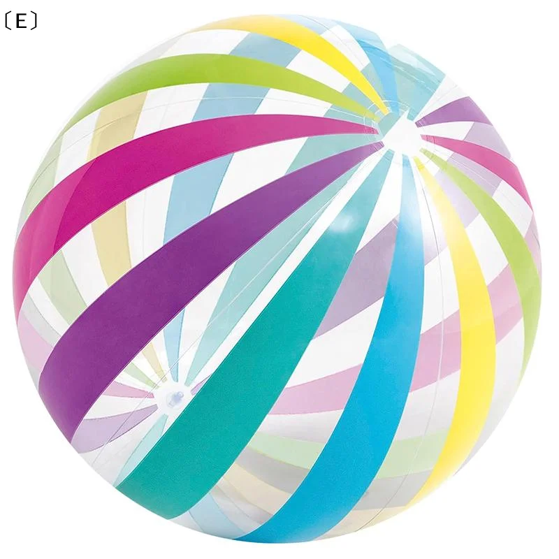Colorful Inflatable PVC Ball with Dots and Stripes - Fun Toy for Kids' Pool Parties and Indoor/Outdoor Games