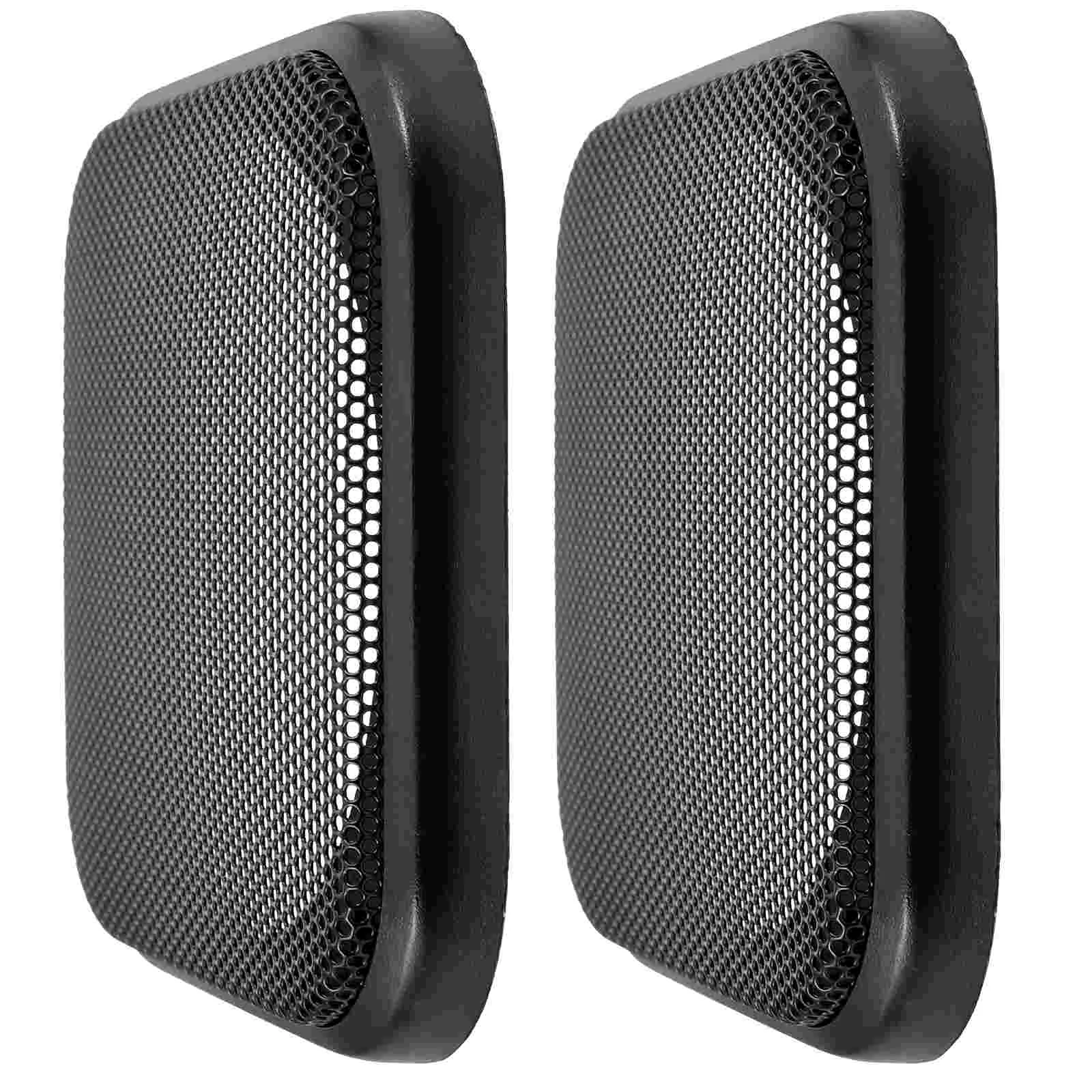 

2 Pcs Speaker Grille Metal Subwoofer Grills Accessory Speakers Square Covers for Car Mesh Plastic Waffle Protector Guards