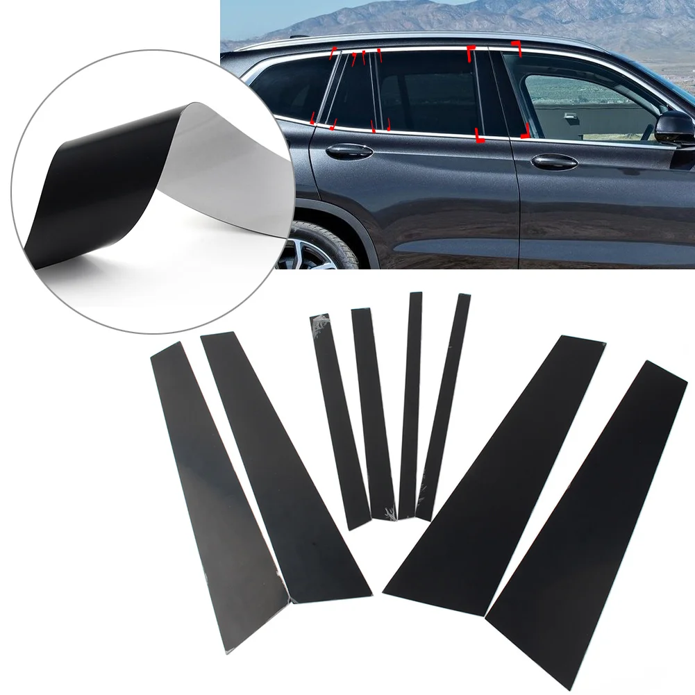

8Pcs Glossy Black Car Door Window Pillar Post Trims Decoration For BMW X3 G01 2019 2020 2021