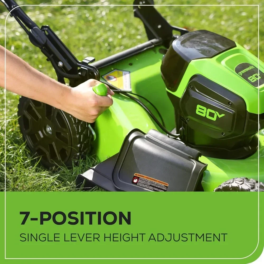 80v 21" brushless cordless (push) lawn mower (75+ compatible tools), 4.0ah battery and 60 minute rapid charger included