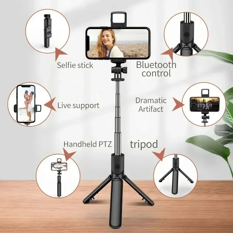 Selfie Stick Tripod Selfie Stick Cell Phone Selfie Stick Smartphone Selfie Stick Phone Selfie Tripod 3 IN1 Bluetooth Wireless Selfie Tripod