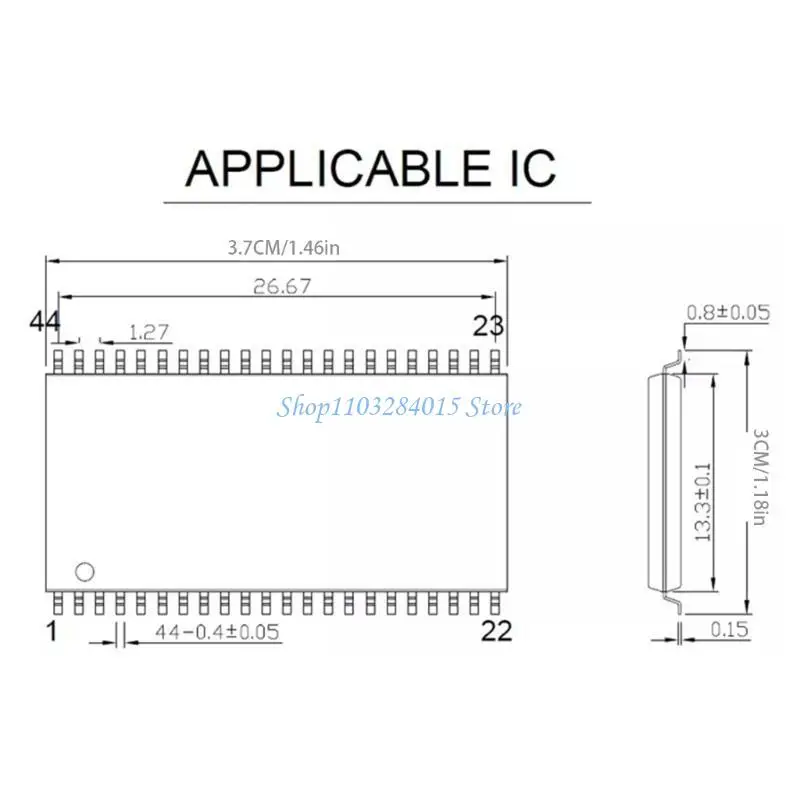 R6FF SOIC44-1.27 IC 변환기 모듈 어댑터 모듈 IC 테스트 소켓 변환기 소켓