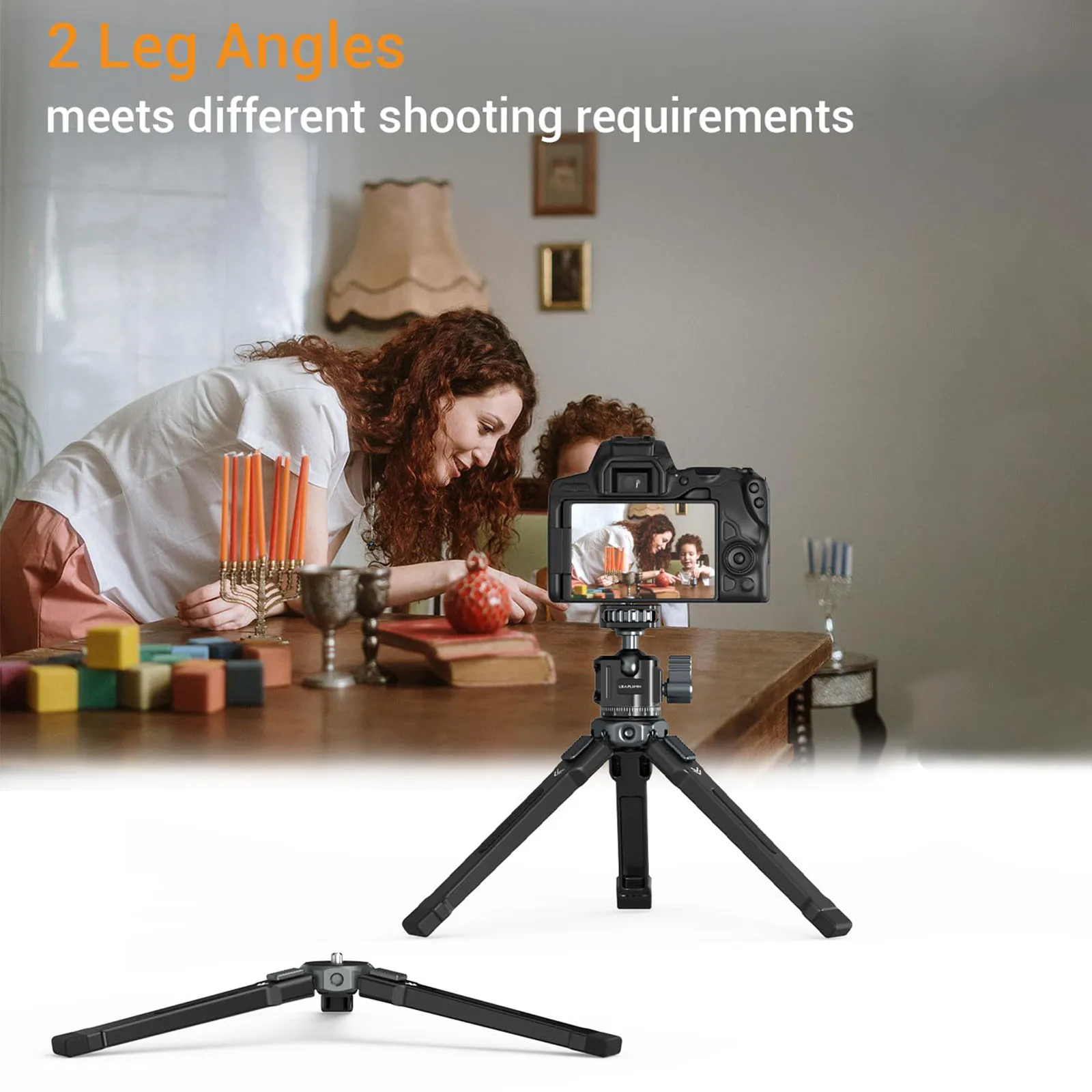 Description Picture 6 of itemPortable Desktop Tripod w/ 1/4 Thread Aluminum Alloy Compact Tripod for Camera/Phone/Webcam Gimbal DSLR Camera Video Camcorder