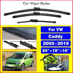 Premium Car Wiper Blades Set - Front and Rear Windshield Accessories - 24/18/16 (Front Rear 3pcs)