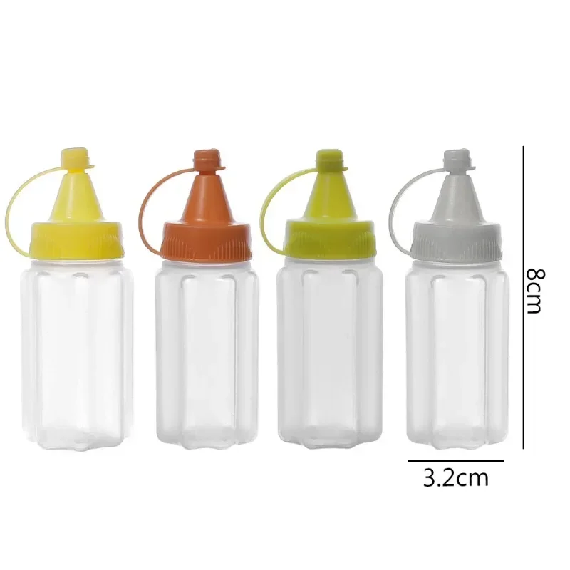 4/20PCS Mini Squeezing Bottles Portable Plastic Tomato Honey Mustard Salad Sauce Container Kitchen Classification Storage Tools 6