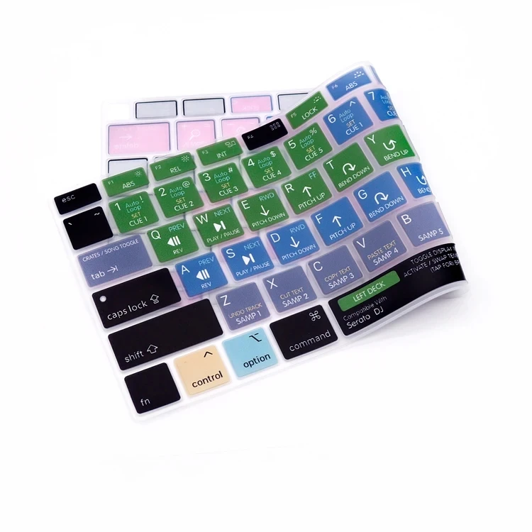 Serato DJ Hotkey Keyboard Cover Skin for MacBook Air 13" with Touch ID MODLE A2179 and A2337 Apple M1 Chip US Layout