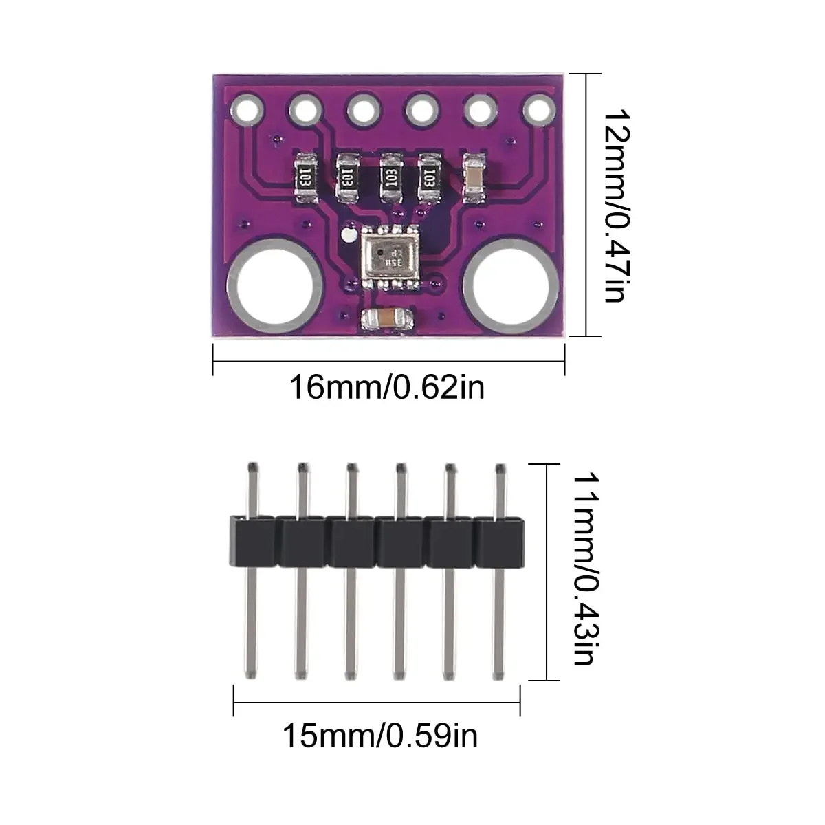 รูปสินค้า เซ็นเซอร์วัดความดันและอุณหภูมิ BMP280 3.3V ความแม่นยำสูง