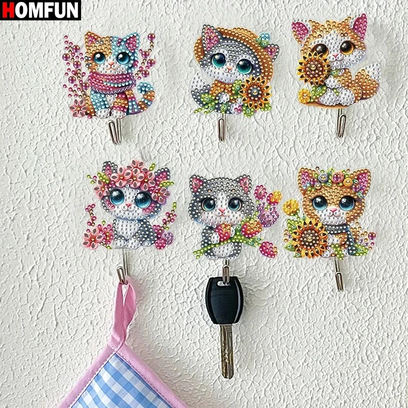 

6 шт./набор, настенные крючки для ключей