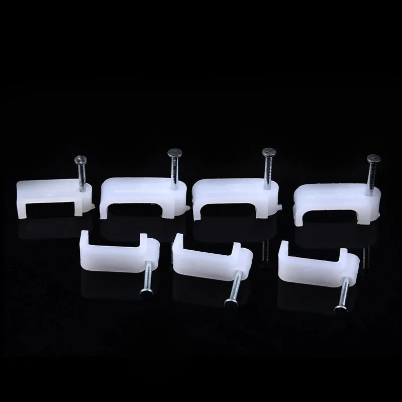 200PCS/LOT Square Pin-Line Plastic Clamping Cable Holder Wire Plastic Clamping Wire Clasp 4mm 6mm 8mm 10mm 12mm