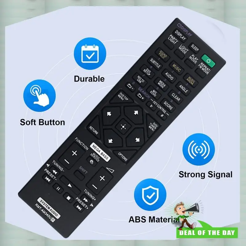 MHC-V02 MHC-V11 MHC-V77W MHC-V90W SA-V90W MHC-V90DW 교체용 리모콘 RMT-AM340U 홈 Aud용 24시간 배송