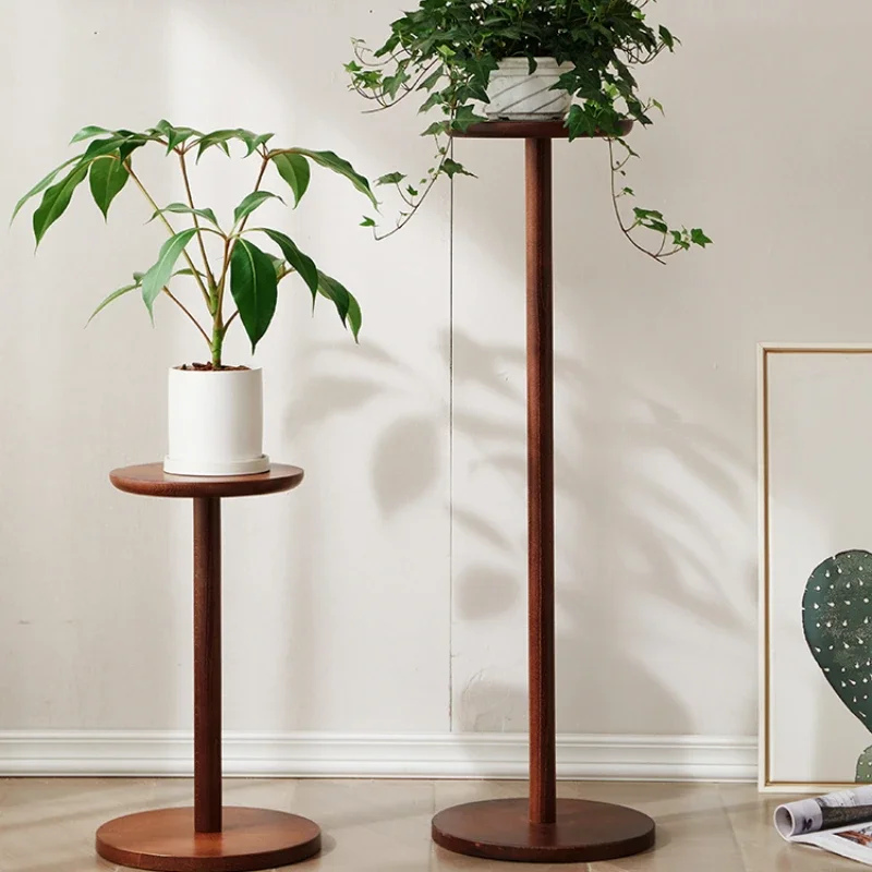 Solid Wood Flower Stand Living Room Plant Shelf Floor-to-ceiling Balcony Pot Stand Simple Practical Beech Shelf