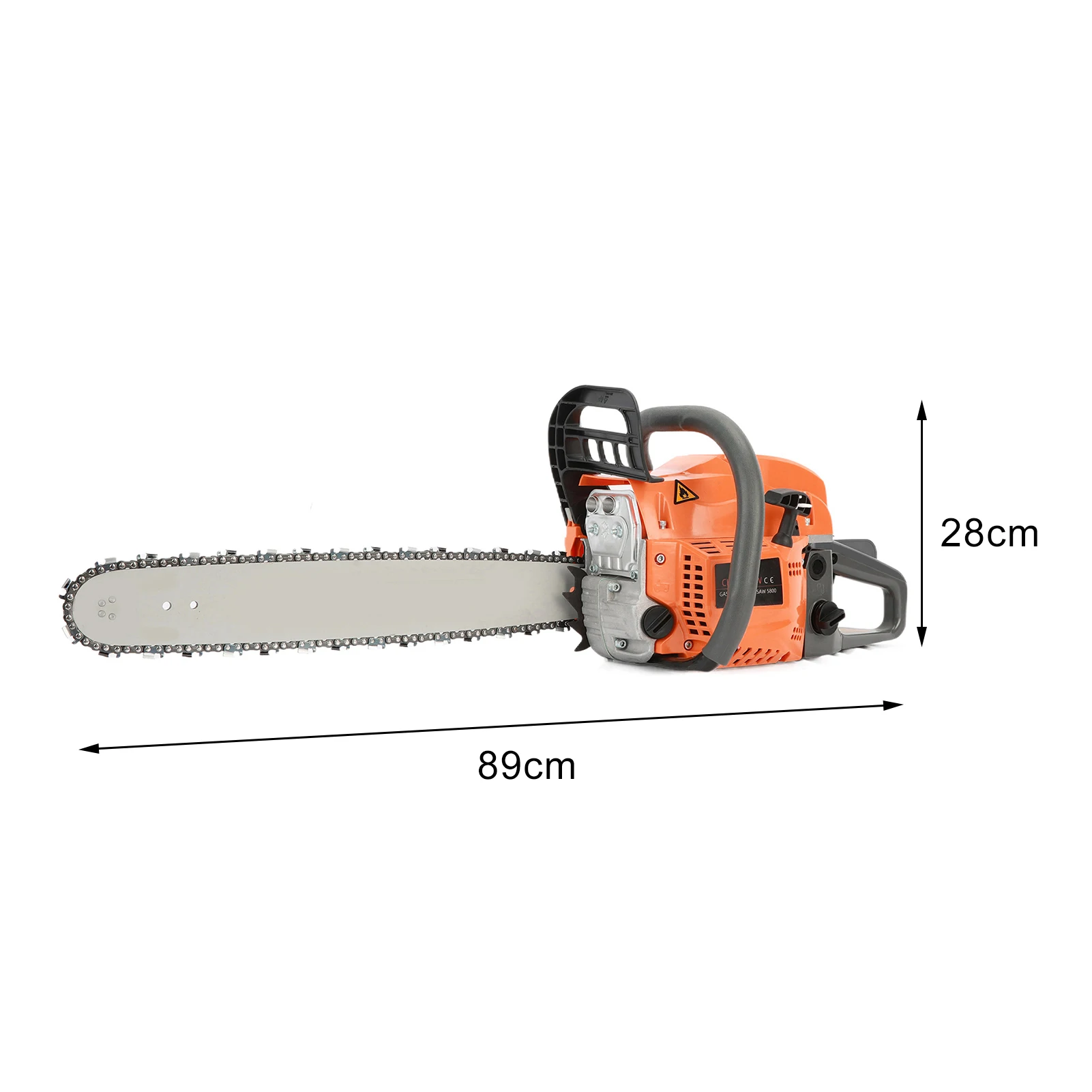 20-Zoll-Pneumatik-Kettensäge, 58 CC 8500 U/min pneumatische Kettensäge, Multifunktions-Hochleistungskettensäge, handgehaltene Schneid-Holzkettensäge – Detail 3