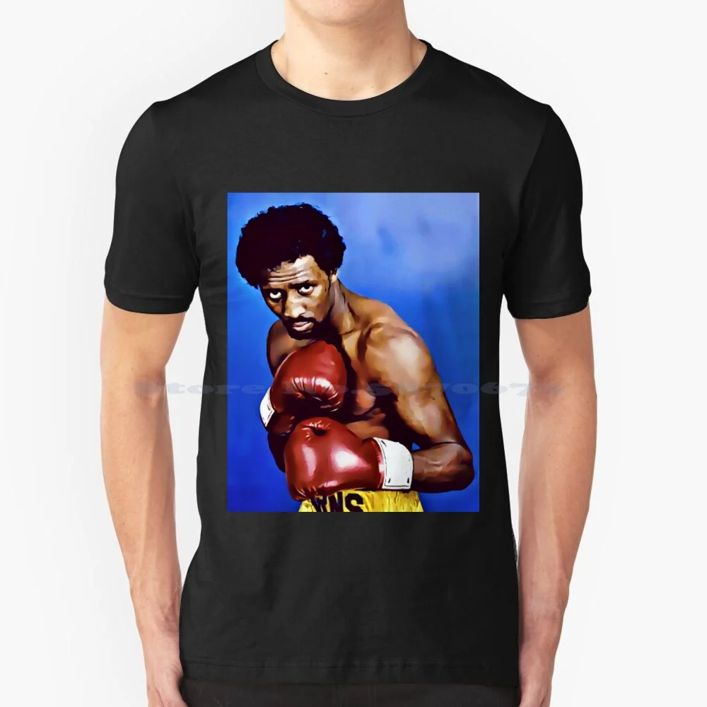 The Hitman' Hearns T Shirt 100% Cotone Tee Hearns The Hitman The Motor City Boxing