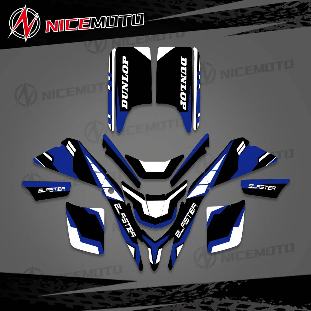 NICEMOTO ATV Personality Graphics Background Decal Sticker Kit For Yamaha BLASTER 200 YFS 200 1988 -2006 2002 2003 for yfs200 atv airbox lid cover guard protector for yamaha blaster 200 yfs200 1988 2006 2002 dirt road aluminum 2xj 14412 01 00