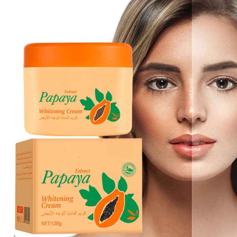 Remove Facial Blemishes Freckle Cream Lighten Fine Lines Papaya Brighten Skin Whitening Day Cream Moisturizing Night Cream