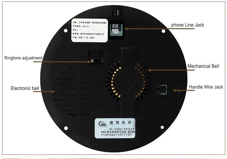 Europe Cable office telephone,Home landline antique Rotation dial number Resin material phones