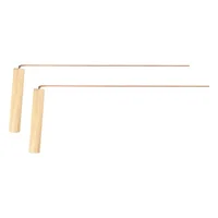 2pcs 99.9%Pure Copper Copper Probes Rod For Divination Tool With Wooden Handles 13.86 X 6.93 X 0.71 Inches Water Rods 2