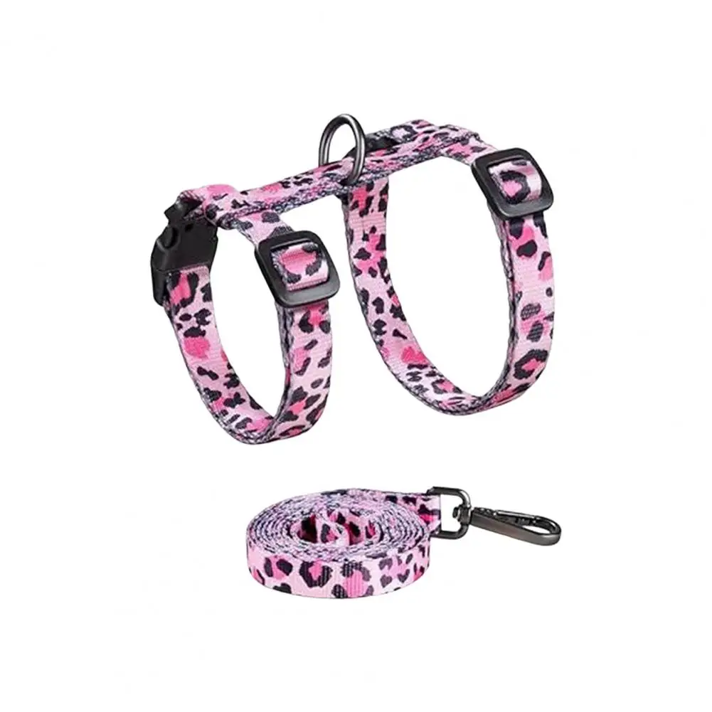 Cat Harness And Leash Set Escape Proof Soft Adjustable Kitten Harness Walking Travel Traction Rope for Small Medium Large Cats