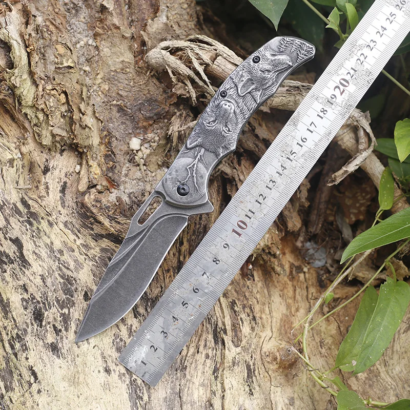 

Outdoor Self Defense Folding Knife for Man High Hardness Portable Survival Military Tactical Pocket Hunter Knives Relief Handle