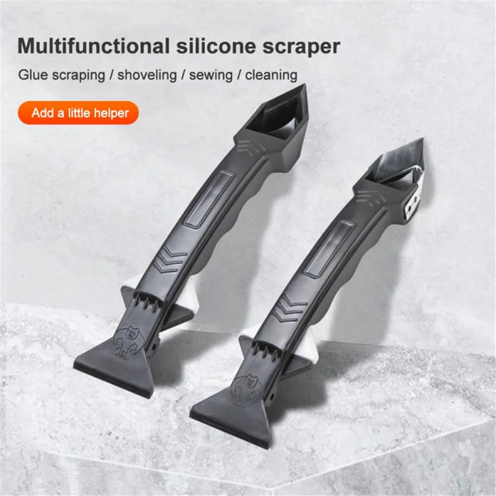5in1 Silicone Scraper Scraper Tool Set Kit Tool Cleaning Scraper Cleaner Glue Caulk Remover Knife Angle Beauty Sewing Spatula Glue Floor Mould Removal Tool