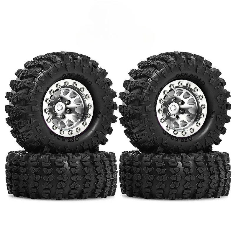 Für MN82 Legierungs-Beadlock-Räder und Reifen RS 499 Ford MN82 LC79 1/12 RC Crawler Hochgriffiges Gummi-Reifen-Upgrade-Set Ersatz – Detail 7