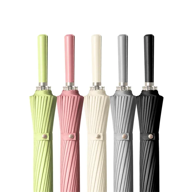 24 Bone Long Handle Business Umbrella Automatic Large Car-mounted Long Handle Umbrella Rainstorm Special Straight