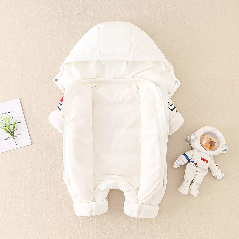 Baby White Duck Down Onesie Boys and Girls Baby Go out Thicked Warm Casual Winter Coat