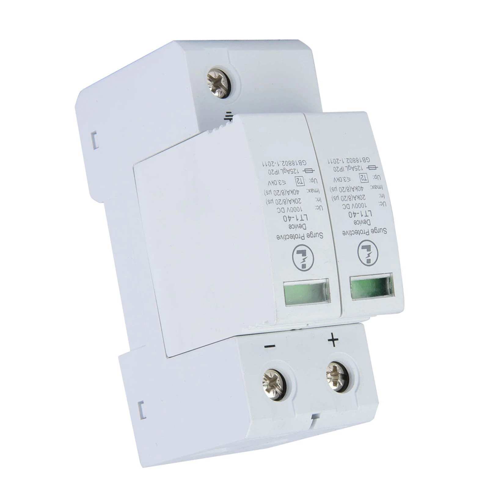Surge Protective Device 2P 40KA DC Photovoltaic Lightning Tele Protector Low Voltage Arrester 1000V