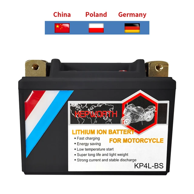 KP4L-BS 12V 2Ah Motorrad LiFePO4 Starter Batterie CCA 160A Lithium-Ionen Roller  Batterie Gebaut in