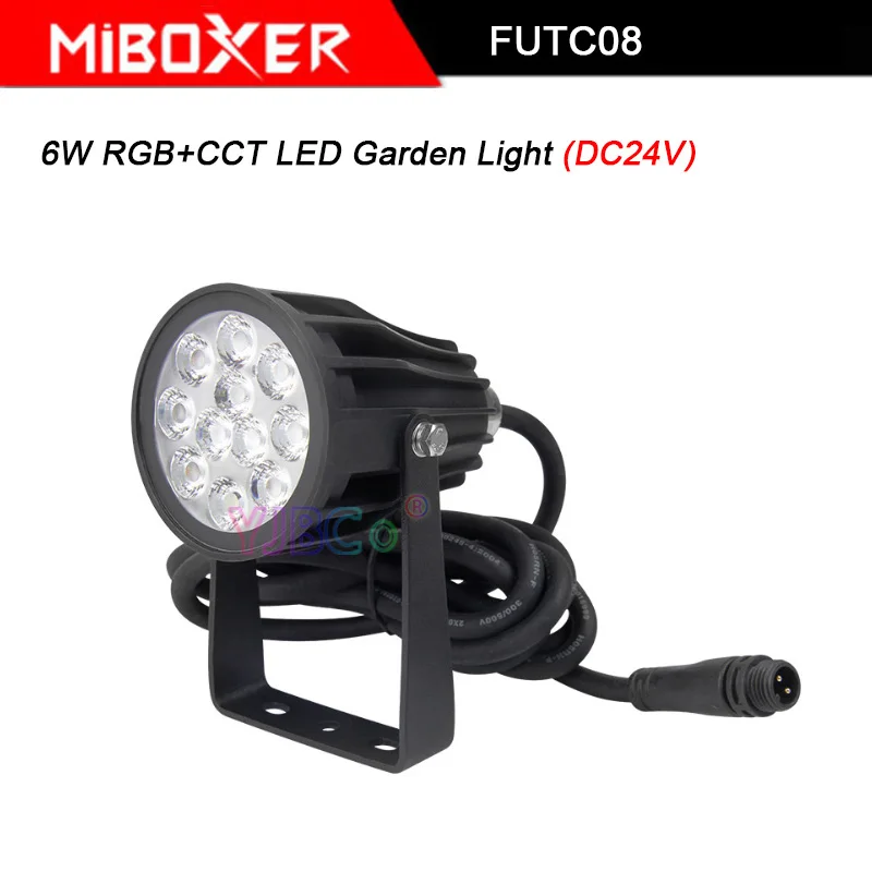 FUTC08 Miboxer DC 24V 6W RGB+CCT LED Garden Light IP66 Waterproof Lawn lamp Outdoor Lighting 2.4G RF Remote / Voice control original voice remote control rc901v far1 for tcl android tv 50c725 55c725 65c725 75c725 55c727 65c727 75c727 50p725