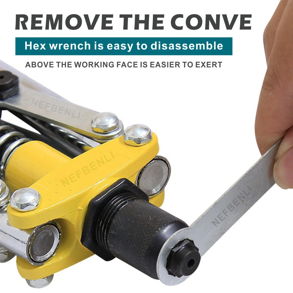 Rivet Gun Household Manual Riveter Double DIY Tool Professional Grade Double-Handle Labor-Saving Pull Blind Rivet Gun