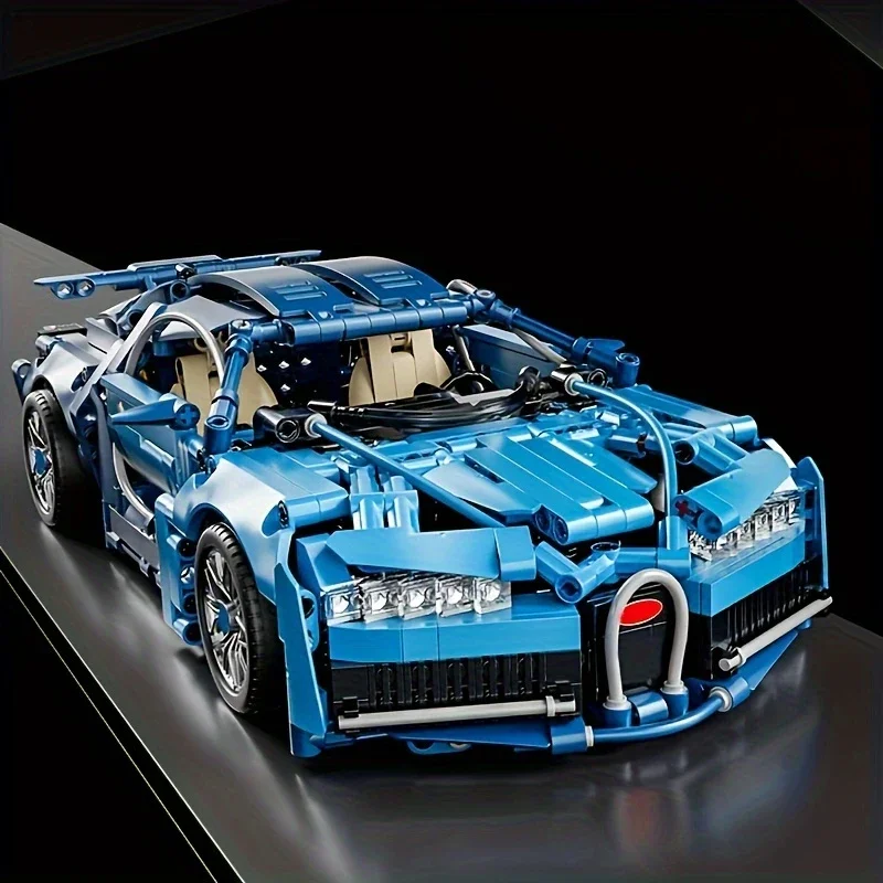 1690 Pieces, Blue Racing Building Block Toys, Abs Materials, Manual Toy Building Blocks Assembly, Home Furnishings, Office Desk Decoration - 5
