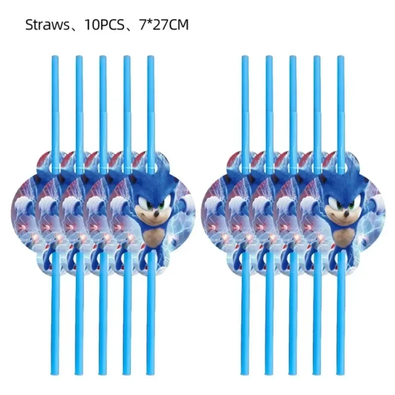 thumbnail image 1 of Globos con números para decoración de fiesta de Sonic The Hedgehog, regalos para baby shower, séptimo y octavo cumpleaños, caja de palomitas de maíz, bolsa de dulces, plato de papel y servilleta, 1 of 5