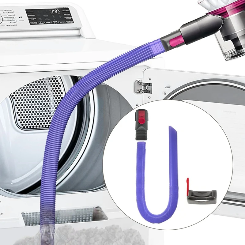 Dryer Vent Cleaner Kit For Dyson V7 V8 V10 V11 V15 Vacuum Hose Attachment Lint Remover For Cleaning With Switch Lock Easy To Use