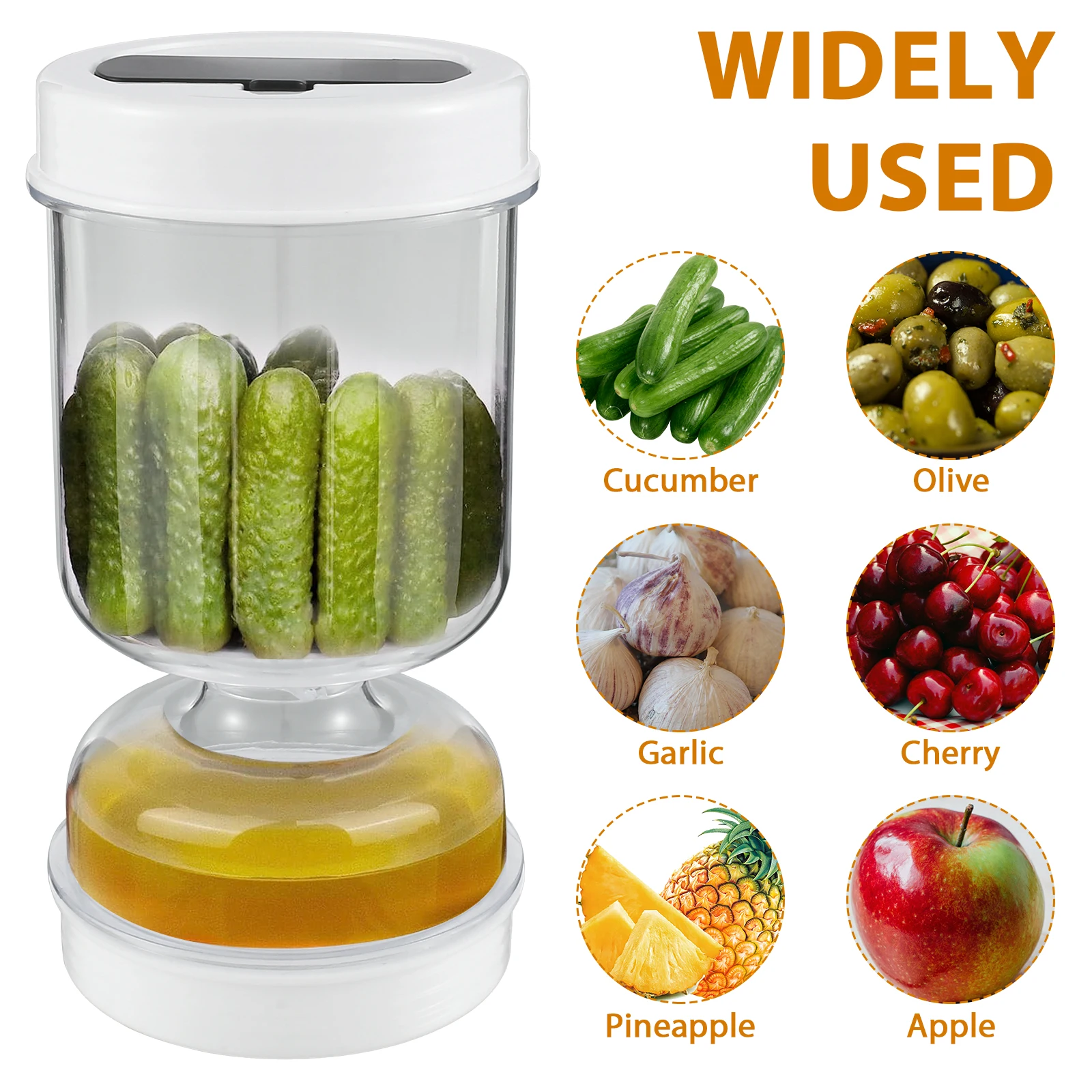 

New Pickles Jar Olives Hourglass Jar Food Storage Dry and Wet Dispenser Fermentation Kimchi Bottle Kitchen Container Supplies