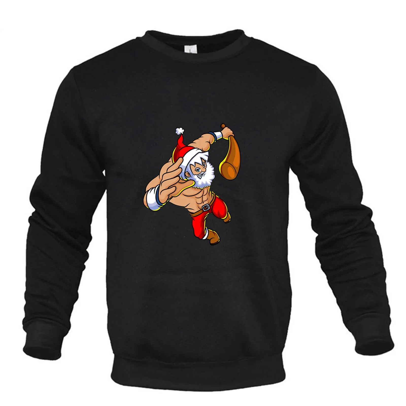 

Men's Winter Christmas Punk Style Casual Top Long Sleeve T Shirt Crew Collar Christmas Hoodie Sweatshirt Breathable Sports