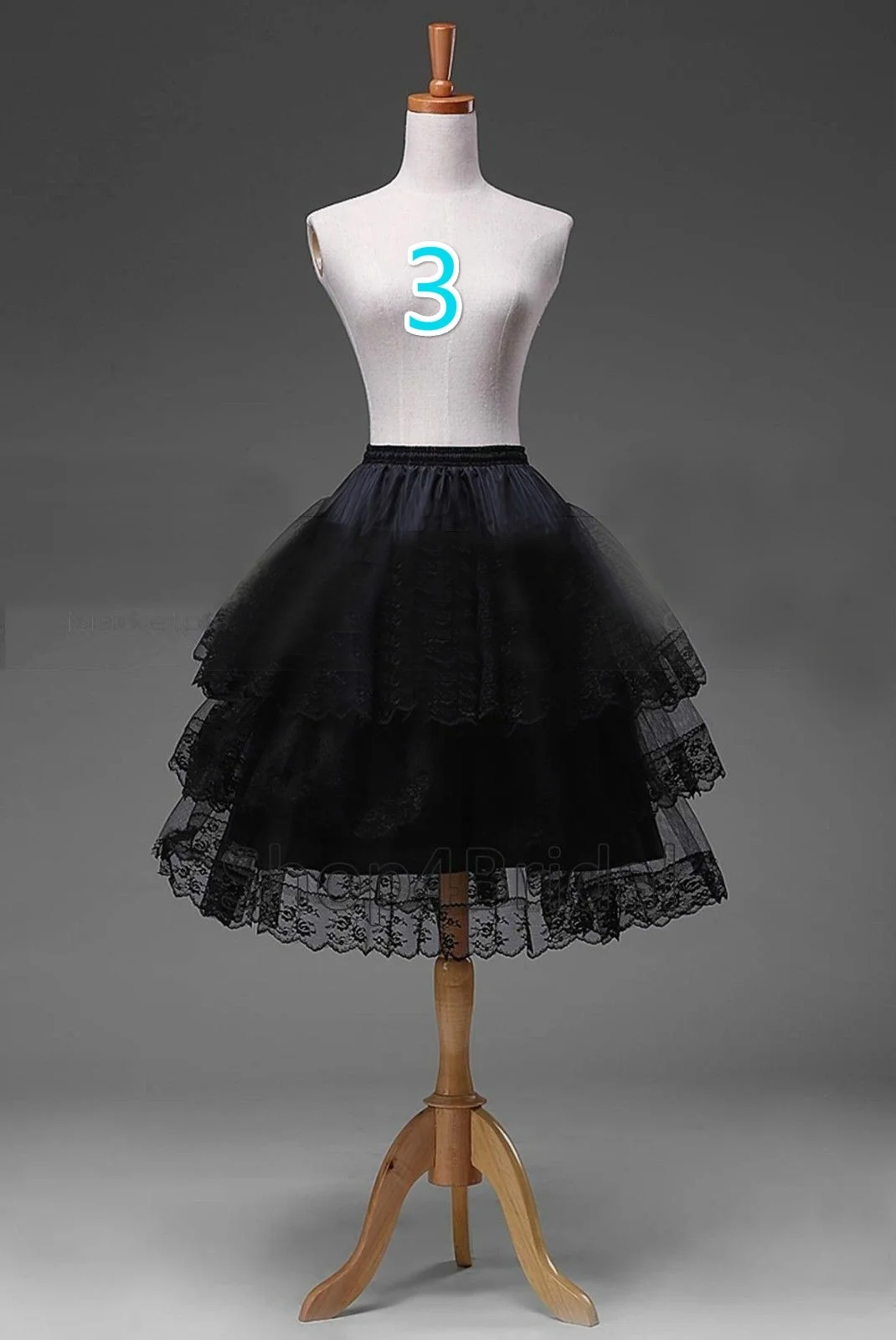 Black Bridal Petticoat Crinoline Underskirt Hoop/Hoopless/Mermaid/Fishtail