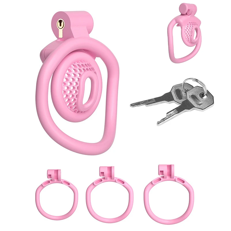 Small Chastity Cage Extreme Invisible Cock Cage Cation Negative Lock Fidelity Micro Chastity Bdsm Lockable Sex Toy 4rings