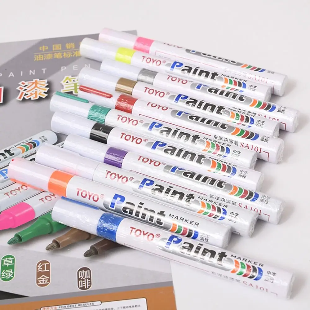 Waterproof Cars Wheel Tire Oily Mark Pen New No Fading Plastic Tire Marker Auto Rubber Tyre Paint Pen Car