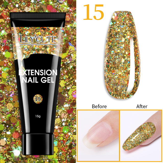15ml Quick Extension UV Gel Polish Nails Semi Permanent Slip Solution Liquid For Manicure Nail Art Extension Design