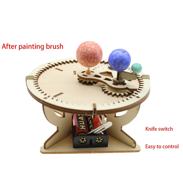 Science Toys Solar System Model Astronomy Sun Earth Moon Planet Experiment Educational Toy for Children STEM Kit 6