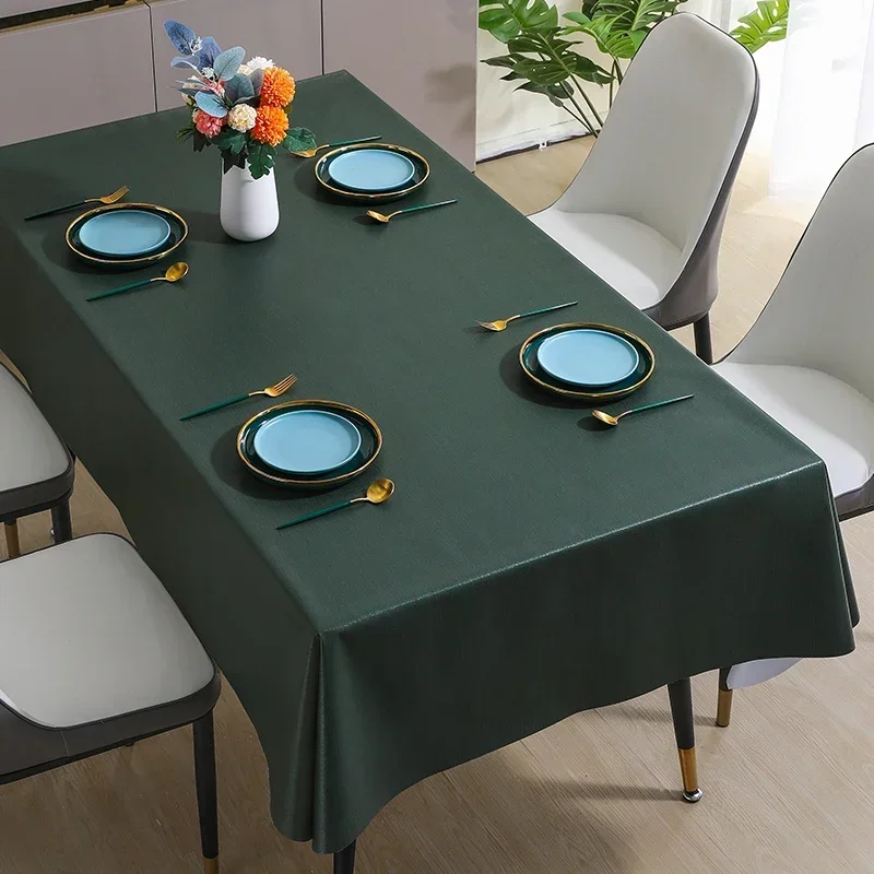 

Table cloth waterproof, oil proof, and washable table cloth rectangular PVC tablecloth