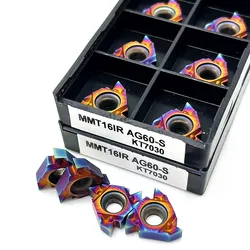 10pcs MMT16ER AG60 S KT7030 carbide insert Thread turning tool cutting insert Turning tool insert cnc machine Tungsten Carbide