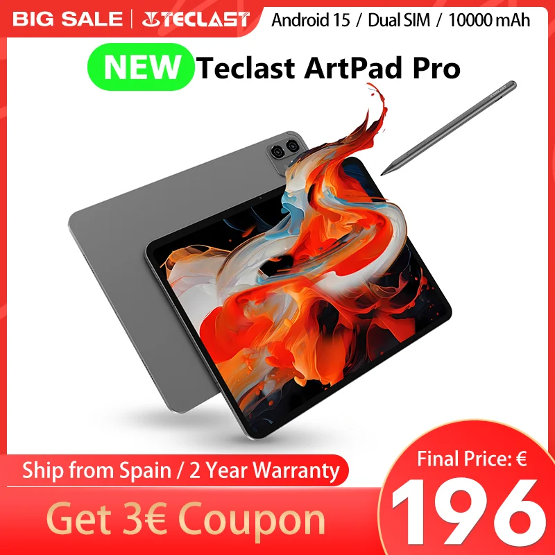 Teclast Artpad Pro 12.7'' Tablet 2176X1600 Uhd Helio G99 Android