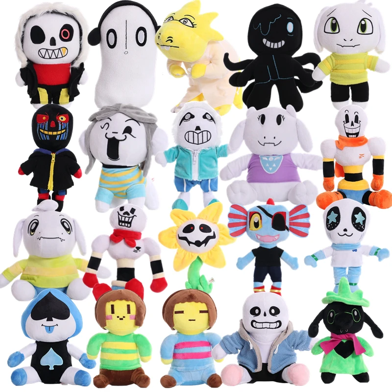 20-32cm Undertale Plush Stuffed Toys Game Periphery Cartoon Figure Sans Frisk Chara Soft Zombie Dolls Kids Birthday Gifts Decor