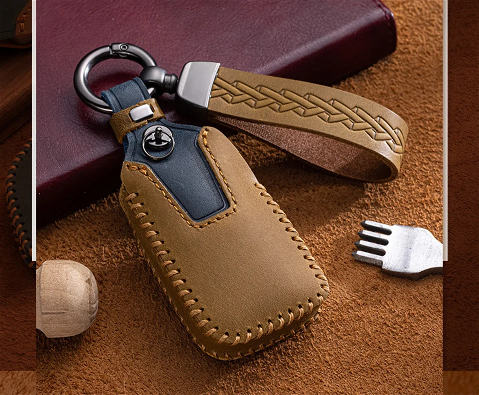 Custodia portachiavi in pelle per Volkswagen per VW Bora Polo Tiguan Jetta Passat B5 B6 B7 scarabeo da Golf per Skoda Octavia - S25bcc90655b24e77ba317f3aa9e82f60d