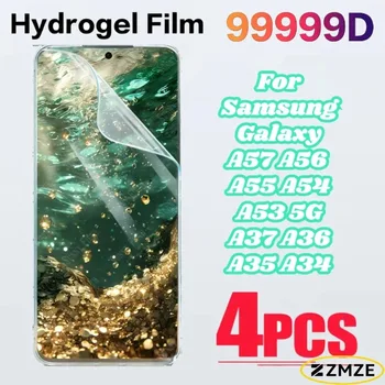Pellicola protettiva per schermo anteriore da 4 pezzi per Samsung Galaxy A55 A35 A54 A34 A53 5G A57 A37 A56 A36 Series Ultra Clear Water Gel Films