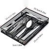 Simple flat Cutlery Storage Box, Mesh Draining Drawer Cutlery Box, Metal Kitchen Restaurant Knife and Fork Storage Basket. 2